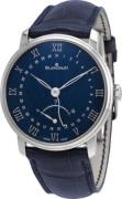 Blancpain Herrklocka 6653Q-1529-55B Villeret Blå/Läder Ø40 mm