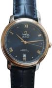 Omega Herrklocka 424.23.40.20.03.001 De Ville Prestige Blå/Läder