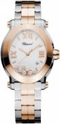 Chopard Damklocka 278546-6003 Happy Sport Vit/Stål 34x31 mm