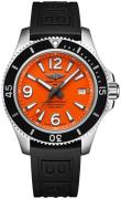 Breitling Herrklocka A17366D71O1S2 Superocean Ii 42 Orange/Gummi Ø42