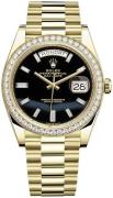 Rolex Herrklocka 228348RBR-0039 Day-Date 40 Svart/18 karat gult guld