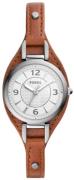 Fossil Damklocka ES5214 Carlie Mini Vit/Läder Ø28 mm