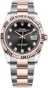 Rolex Damklocka 126231-0020 Datejust 36 Svart/18 karat roséguld Ø36