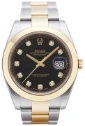 Rolex Herrklocka 126303-0005 Datejust 41 Svart/18 karat gult guld