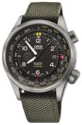 Oris Herrklocka 01 733 7705 4184-Set 5 23 14FC Aviation Svart/Läder