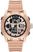 Armani Exchange Herrklocka AX2967 D-Bolt Roséguldstonad/Gummi Ø46 mm