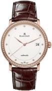 Blancpain Damklocka 6127-2987-55 Villeret Vit/Läder Ø33.2 mm