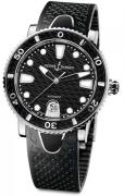 Ulysse Nardin Damklocka 8103-101-3-02 Ladies Diver Svart/Gummi Ø40 mm