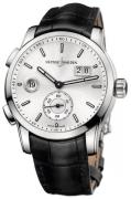 Ulysse Nardin Herrklocka 3343-126-91 Dual Time Silverfärgad/Läder