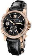 Ulysse Nardin Herrklocka 246-55B-32 Dual Time Svart/Läder Ø42 mm