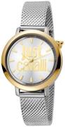 Just Cavalli Damklocka JC1L007M0095 Logo Silverfärgad/Stål Ø34 mm