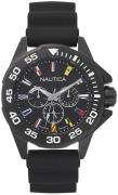 Nautica Herrklocka NAPMIA001 Svart/Gummi Ø44 mm