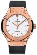 Hublot Damklocka 582.OX.2610.RX Classic Fusion Vit/Gummi Ø33 mm