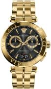 Versace Herrklocka VE1D01721 Aion Svart/Gulguldtonat stål Ø45 mm