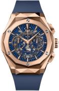 Hublot Herrklocka 525.OX.5180.RX.ORL21 Classic Fusion Blå/Gummi Ø45