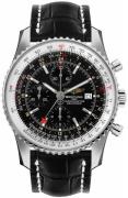 Breitling Herrklocka A24322121B1P1 Navitimer World Svart/Läder Ø46