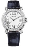 Chopard Damklocka 278475-3048 Happy Sport Vit/Läder Ø36 mm