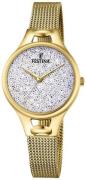 Festina Damklocka F20332-1 Mademoiselle Kristallinfattad/Gulguldtonat