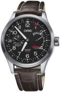 Oris Herrklocka 01 114 7746 4164-Set 1 22 72FC Aviation Svart/Läder