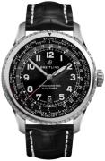 Breitling Herrklocka AB3521U41B1P1 Navitimer Gmt Svart/Läder Ø43 mm