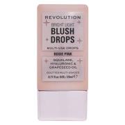 Makeup Revolution Bright Light Blush Drops Pink Rosie 23 ml