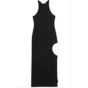 Off White Midi Dresses Black, Dam