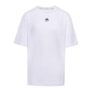 Marine Serre Logobroderad bomullst-shirt White, Herr