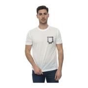 Kiton Rundhalsad T-shirt White, Herr