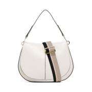 Gianni Chiarini Modernt och Chic Helena Round Läder Väska White, Dam