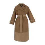 Semicouture Belted Coats Brown, Dam