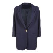 Tagliatore Blå Enkelknäppt Blazer Blue, Dam