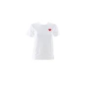 Comme des Garçons Play Logotyp-t-shirt White, Dam