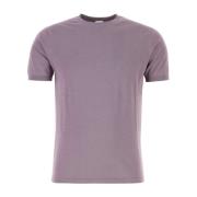 Aspesi Lila Bomull T-Shirt, Mångsidig Stil Purple, Herr