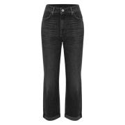 Kocca Svarta straight fit stretch jeans Black, Dam