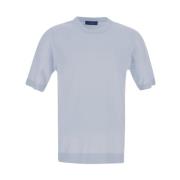 Ballantyne Knit Crew Neck T-Shirt Blue, Herr