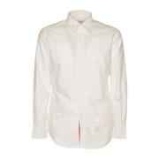 Thom Browne Klassisk Oxford Skjorta med GG Placket White, Herr