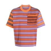 Jacquemus Multifärgad Randig T-Shirt Orange, Herr