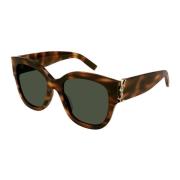 Saint Laurent Oversized Havana Cat Eye Solglasögon Brown, Dam