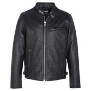 Schott NYC Klassisk Caf Racer Läderjacka Black, Herr