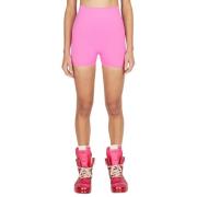 Rick Owens Stretch Knit Fitted Bike Shorts Pink, Dam