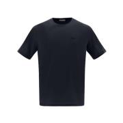 Herno Blå Crewneck T-shirt - Modell: Jg00023Ur Blue, Herr