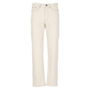 A.p.c. Hög Midja Ivoar Bomullsjeans Beige, Dam