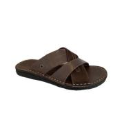 Copenhagen Shoes Platta Sandaler, Avslappnade Sommarskor Brown, Herr