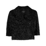 Fabiana Filippi Kort Fransad Blazer Black, Dam