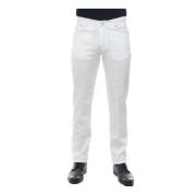 Kiton 5-Ficksbyxor White, Herr