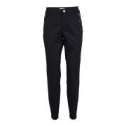 2-Biz Stretchbara ankellängd chinos Black, Dam