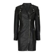 Notyz Long Biker Jacket 11100 Black, Dam