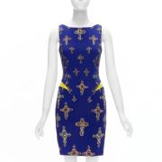 Versace Pre-owned Pre-owned Silke klnningar Blue, Dam