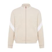 Kiton Beige Fleece Dragkedja Jacka Beige, Herr