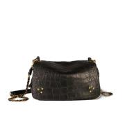 Jérôme Dreyfuss Bobi Croco Shoulder Väska Black, Dam